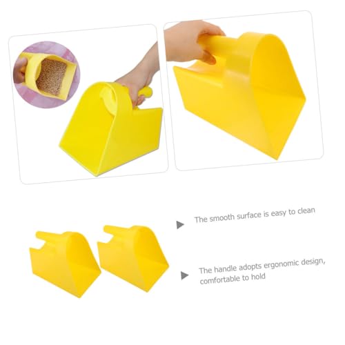 2pcs Ergonomic Grip Poultry Food Shovel Large Capacity Farm Scoop Plastic Material for Livestock Feeding