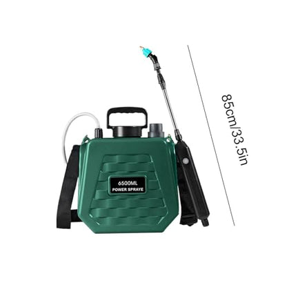 Electric Sprayer - Portable Mister Rechargeable - Battery Garden Sprayer with Adjustable Shoulder Strap - for Farm Lawn Yard Backyard Agriculture Plant Outdoor Home - color: 6.5L Army Green