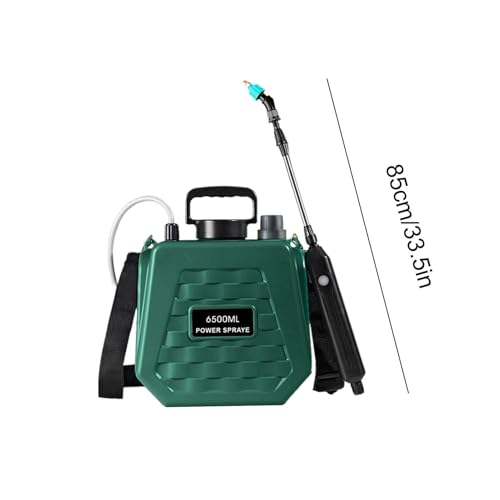 Garden Sprayer Battery Powered | Backpack Mister Rechargeable,Battery Power Sprayer with Adjustable Shoulder Strap | for Farm Lawn Yard Backyard Agriculture Plant Outdoor Home - color: 6.5L Army Green
