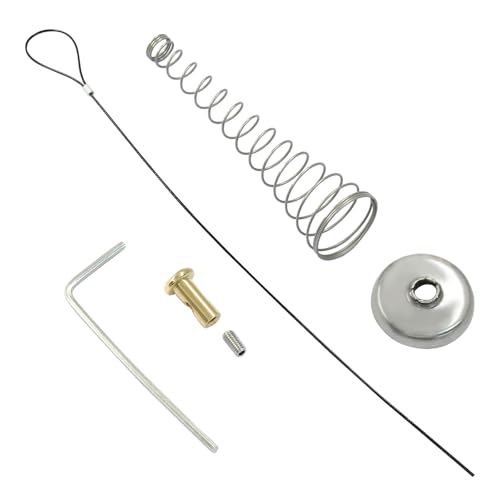 Gate Latch Cable Pull, Adjustable Gate Latch Spring Release Cable, Black Pull String Gate Opener Self Locking Gate Latch Accessories for Wooden Fence, Door, Garden, Patio