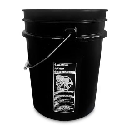 ePackageSupply 5 Gallon Bucket - Food Grade Bucket with Airtight Gasketed Tear Strip Lid, BPA-Free, Heavy-Duty 90 Mil HDPE Plastic Pail, Bulk Storage, Durable Container, Made in USA - Black, 60 Packs | Airtight Gasketed Tear Strip Lid, Heavy-Duty 90 Mil H