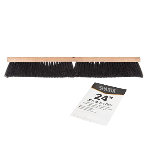 SPARTA Flo-Pac Horsehair Floor Sweep, Floor Brush for Cleaning, 24 Inches, Black - style: Polypropylene with Horsehair