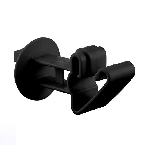 25PCS Electric Fence Insulators for T-Post, Snap-on Extended Insulators, Black - color: Black