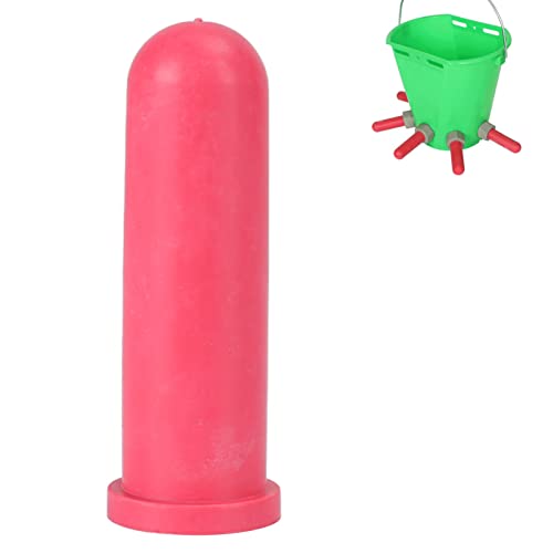 AMAKO Calf Feeder Pacifier with Fixed Base: Calf Feeder Pacifier for Feeding Milk Bucket Cow Nipple Calves Teats Soft Rubber Feeding Teats for Cattle Horse Donkey(MP76+MP76A Calf Pacifier with Valve)