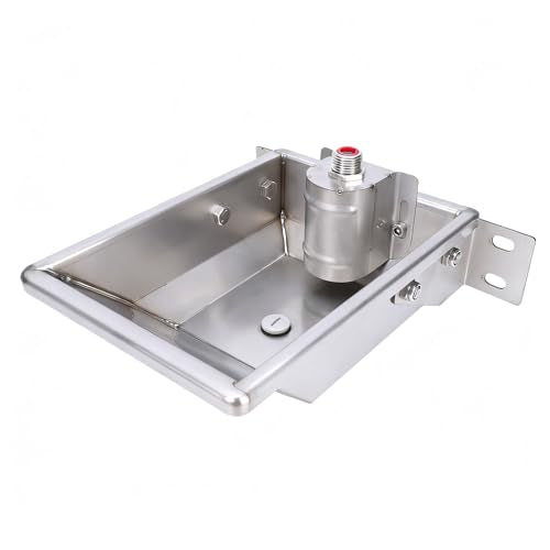 Rengue Automatic Cow Drinking Water Bowl, Stainless Steel Cattle Waterer with Float Valve for Farms and Livestock Animals