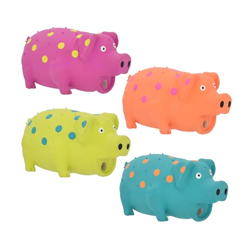 Multipet's 9-Inch Latex Polka Dot Globlet Pig Dog Toy, Assorted Colors, Large - size: 9", style: Surprise Color Pig