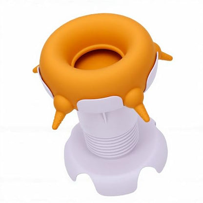 Pssopp Feeding Supplies Silicone Puppy Nursing Station Puppy Feeder Milk Bowl with 4 Nipples for Newborn Rabbits Kittens Other Animals Pet Milk Feeder Station, Pet (Yellow) - color: Yellow