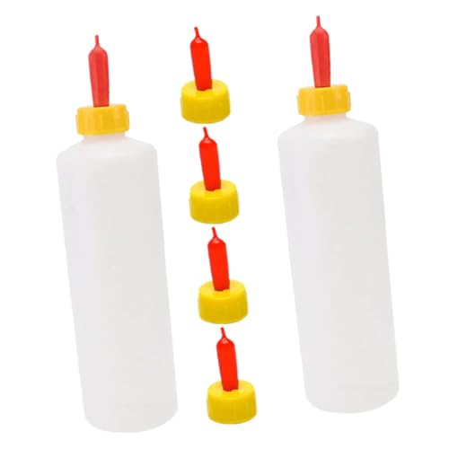 2sets Goat Calf Feeding Bottles Pet Bottle for Dairy Farm Calf Milk Feeding Nipples Capacity Portable Easy Cleaning - size: 23.50X6.00X6.00CM