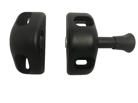 Nylon Magnetic Gate Latch – Heavy Duty Outdoor Gate Latch for Wood, Metal & Vinyl Gates, Adjustable Black Gate Latch Hardware with Stainless Steel Components, Rust Resistant Design