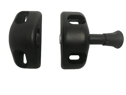 Nylon Magnetic Gate Latch – Heavy Duty Outdoor Gate Latch for Wood, Metal & Vinyl Gates, Adjustable Black Gate Latch Hardware with Stainless Steel Components, Rust Resistant Design