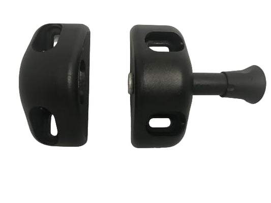 Nylon Magnetic Gate Latch – Heavy Duty Outdoor Gate Latch for Wood, Metal & Vinyl Gates, Adjustable Black Gate Latch Hardware with Stainless Steel Components, Rust Resistant Design
