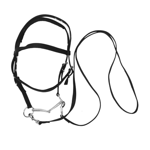 LIOOBO Horse Stable Supplies Horse Rope Halter Horse Halters Rope Halters Bridles for Horses Halters for Horses - size: 254.00X3.00X0.50CM