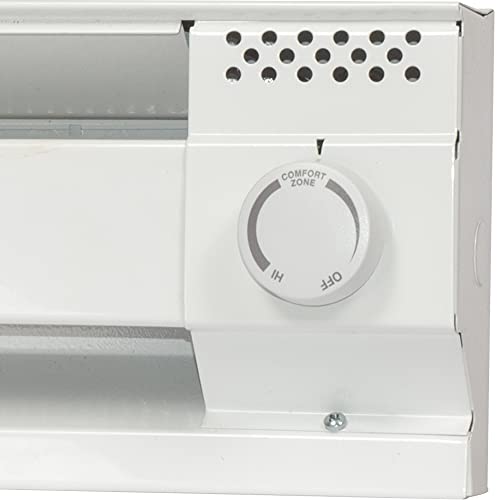 Cadet BTF2W Double Pole Baseboard Heater Thermostat , White , Small
