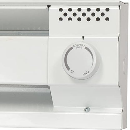 Cadet BTF2W Double Pole Baseboard Heater Thermostat , White , Small