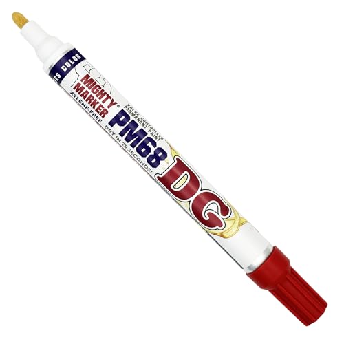 PM-68 DG Paint Markers, Heavy Duty Industrial Paint Markers, Ketone-Based, Xylene Free, Quick Dry, Degrease Resistant, Made in USA, Red 8 Pack - color: Red