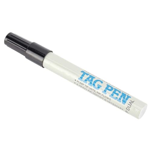 Livestock Ear Tag Marking Pen with Spare Head, Black Ink, Non-Fading for Pig Sheep Cattle Identification