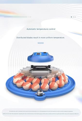JUJOJB 12 Egg Incubators for Hatching Eggs, Egg Incubator with Temperature and Humidity Control, Egg Candler, Automatic Egg Turner, Clear Window Incubator for Chicks Duck Quail Eggs