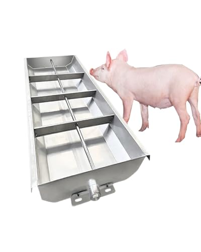 8 12 Holes Hog Feeder for Outside Heavy Duty, Livestock Guardian Dog Feeder Universal Bowl, Farm Goats Sheep Horses Alpacas Pig Trough Pan(8 Holes) - size: 8 holes