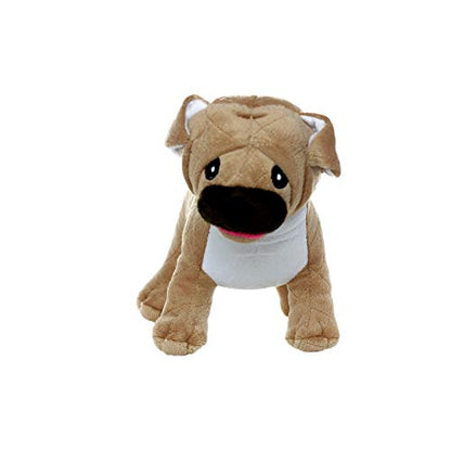 MIGHTY® 2 Pack Farm Animal: Pug Ultra Plush Dog Toys | Multiple Layers & Reinforced Seams , Washable and Floats , Mighty® Construction - color: 2PK Brown Pug