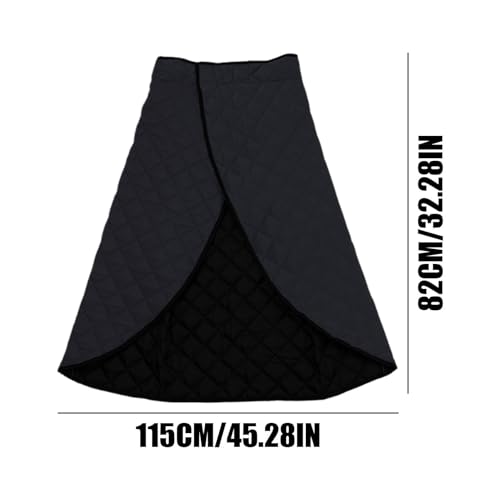 Chair Blankets for Adults - Waterproof Windproof Wearable Apron Blanket, Motorcycle Scooter Riding Leg Cover with Pocket for - color: Black