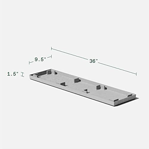 Veradek Midori Long Trough Planter (Light Grey, 39 inch - 2 Pack with 2 Saucer Trays) - color: Gray, size: 39 inch - 2 pack with saucers