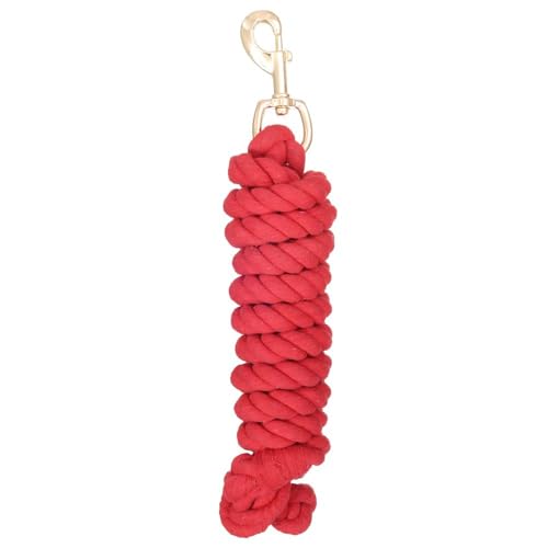 Tough 1 Braided Cotton Lead with Bolt Snap - color: Red