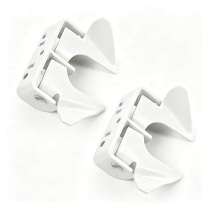 2 Pack Wall Mount Butterfly Latch 1-3/8" to 1-5/8", Gate Fork Lock with Padlock Hole, Chain Link Fence Parts, Gate Fork Latch,Chain Link Fence Gate Latching Hardware(White - 2 pcs) - color: White - 2 pcs