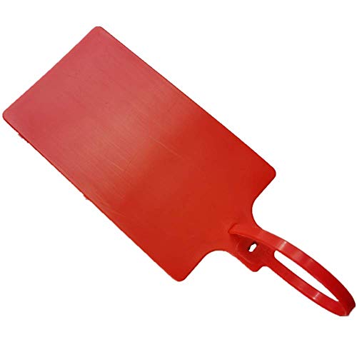 Plastic Seals Shipping Tags Logistics Use Big Sign Tie Large Label Tie, 255 mm Total Length, Package of 100pcs (Red) - color: Red