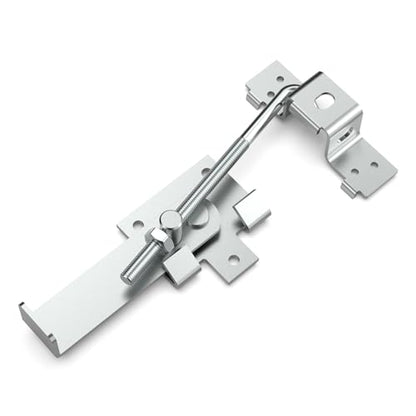 Barn Door Jamb Latch, Zink-Plated Barn Sliding Door Hardware Lock Latches with Hook for Bi-Parting Doors, Secure Farm Sliding Gates from Side, 7"