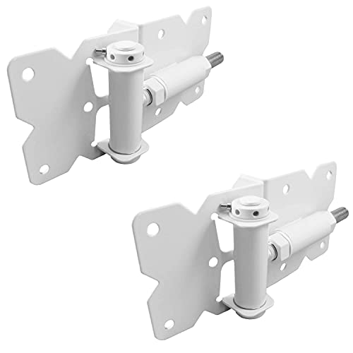 Jake Sales Self Closing Vinyl Fence Gate Single Gate Hardware Kit White (for Vinyl, PVC etc. Fencing) Fence Gate Kit - Single Fence Gate Kit has 2 Hinges and 1 Latch w/Screws (Lockable Both Sides) - size: Self Close White Kit