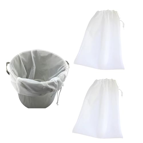Strong Double Stitched Filter Bags Sturdy Brewing Meshes Filter Bags for Beer and Soys Milk with Drawstring Design