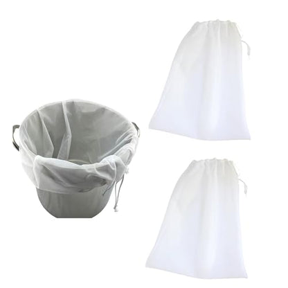 Strong Double Stitched Filter Bags Sturdy Brewing Meshes Filter Bags for Beer and Soys Milk with Drawstring Design