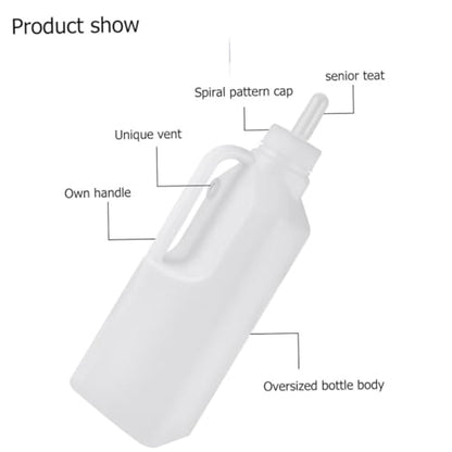 HEMOTON 850ml Silicone Sheep Nursing Bottle for Calves and Piglets Veterinary Feeding Supply Replacement Nipples for Livestock