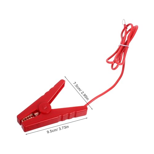 balacoo 2pcs Electric Fence Jump Leads Fencing System Wire Clamps Solar Fence Charger Cable