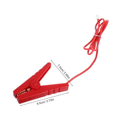 balacoo 2pcs Electric Fence Jump Leads Fencing System Wire Clamps Solar Fence Charger Cable