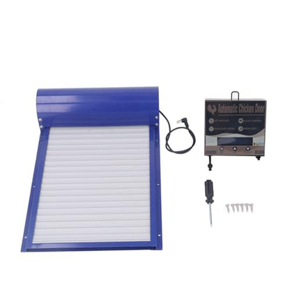 Kikumi Automatic Chicken Hen Door with Time Chicken Doors Roll Up Curtain for Duck Goose