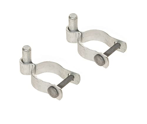2 Pack Chain Link Fence Frame Gate Post Male Hinge with Bolts and Nuts (1-3/8 Inch) - size: 1-3/8 Inch