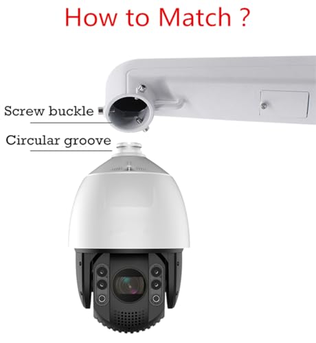 Universal Security PTZ Camera Wall Mount Bracket,Aluminium Alloy Indoor/Outdoor Dome Ball Camera Mounting Bracket for CCTV Hikvision PTZ Camera