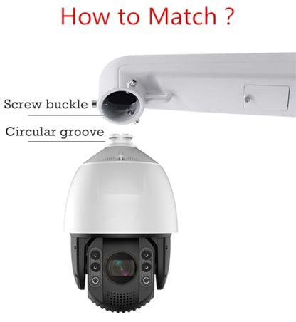 Universal Security PTZ Camera Wall Mount Bracket,Aluminium Alloy Indoor/Outdoor Dome Ball Camera Mounting Bracket for CCTV Hikvision PTZ Camera