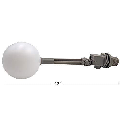 3/4 Float Valve for Water Tank Plastic Water Float Valve with Adjustable Arm Automatic Fill for Pool, Livestock Waterer