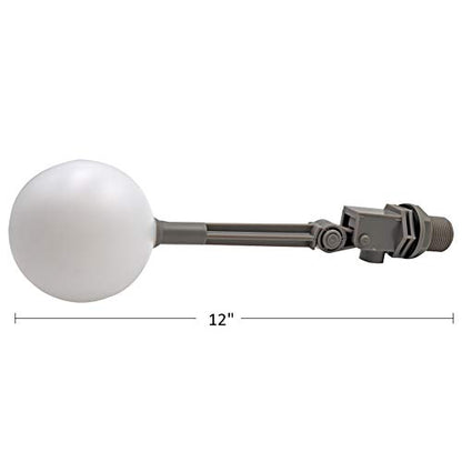3/4 Float Valve for Water Tank Plastic Water Float Valve with Adjustable Arm Automatic Fill for Pool, Livestock Waterer
