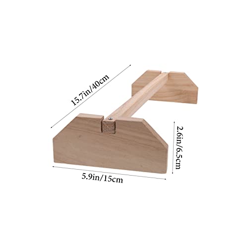 Happyyami Wooden Chick Perch Stand for Chickens and Birds Durable Natural Wood Roosting Bar Comfortable Perch for Brooder Coop and Farm Use