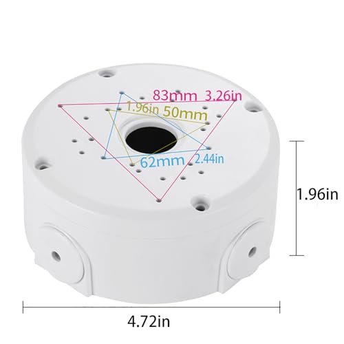 Universal Bullet Security Camera Junction Box Mount Bracket Plastic Rainproof Junction Box Mount Bracket for IP Camera Electric Enclosure, Indoor/Outdoor Wall Cable Junction Base Boxes (1 Pack) - size: 1 PACK
