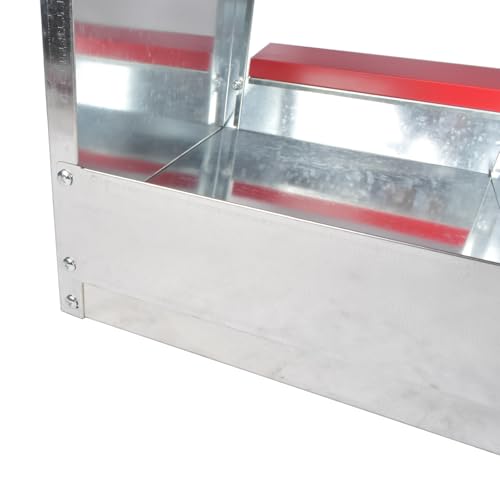 Chicken Nesting Boxes - 10-Compartment Metal Wall-Mounted Poultry Nest Box for Chickens, Hens, and Ducks - Easy Egg Collection - Large Vented Holes - Chicken Coop Equipment