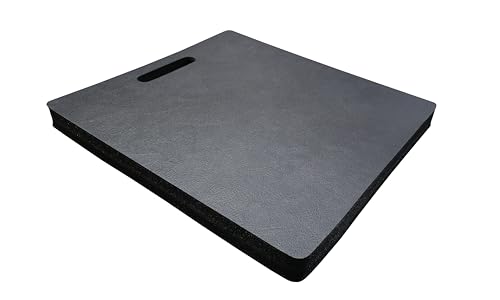 Rhino Mats® Knee Pad – Extra-Thick 1.5” High-Density Foam Kneeling Pad, Waterproof, Non-Slip, Heavy-Duty Comfort Mat for Gardening, Construction, Yoga, Bath Time, and Home Repairs (Black, 16" X 18")