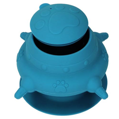 Silicone Puppy Milk Feeder 4 Nipples Small Puppy Nursing Station, Puppy Bottles Simulates Mother's Milk, Feeding Multiple Young Animals, Suitable for Pet Owners - color: Navy Blue