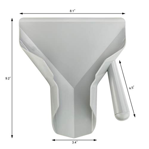 New Star Foodservice 37814 Polycarbonate Commercial French Fry Bagger Right Handle, Gray - size: Right Handle