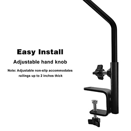 MIXXIDEA 2 Pack Heavy Duty Extensible Adjustable Deck Hooks for Hanging Bird Feeders, Plants, Suet Baskets, Wind Chimes, Lanterns - size: 43in Long Deck Hook-2 Packs