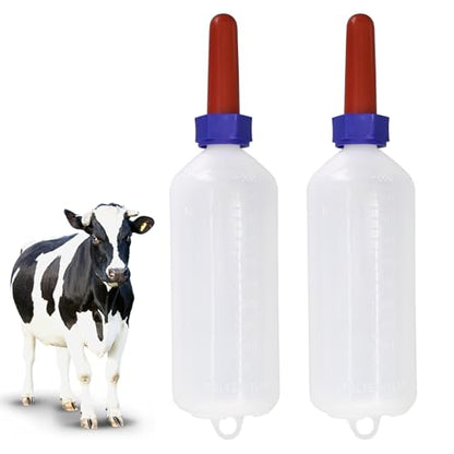 2PCS Calf Feeder Milk Bottle Livestock Drinking Bottles Calves Nursing Milk Feeding Bottle for Farm Livestock Supplie (1000ml) - size: 1000ml