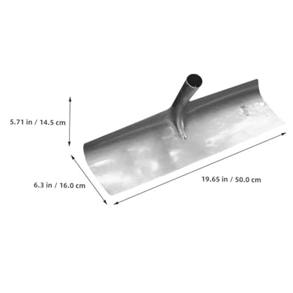 Happyyami Multifunctional Metal Cleaning Shovel for Farm Use Heavy-Duty Flat Shovel Long Handle for Poultry Pig and Livestock Waste Removal